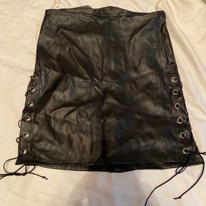 Windsor Leather Miniskirt